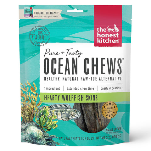 The Honest Kitchen Beams Ocean Chews Wolffish Skins Dog Treats - 3.25oz