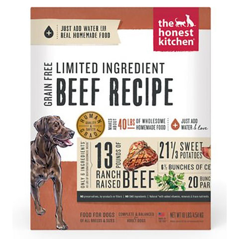 The Honest Kitchen Dog Limited Ingredient Beef Dog Food - 10lbs