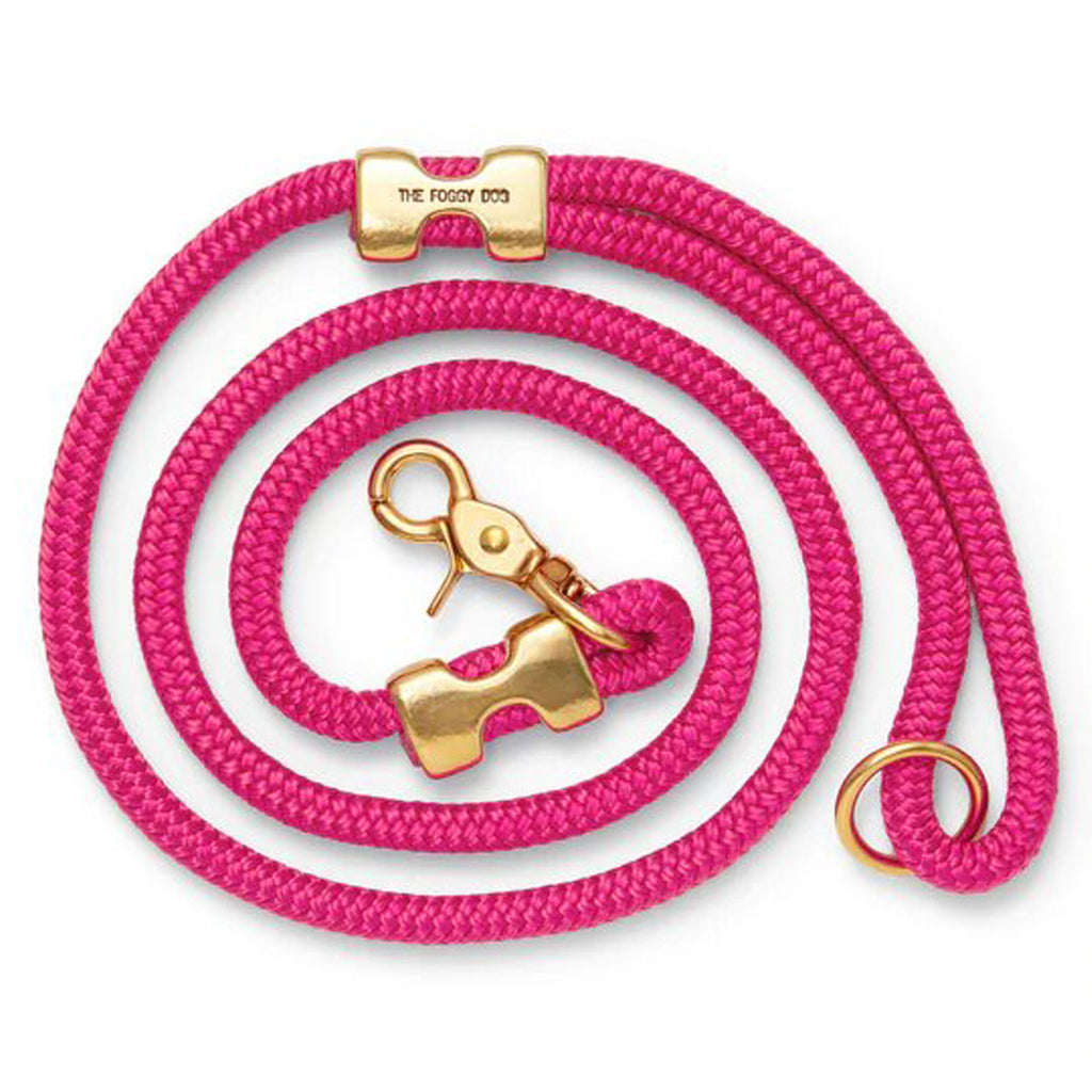 The Foggy Dog Hot Pink Marine Rope Leash