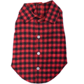 The Worthy Dog Buffalo Plaid Shirt, Main image of red and black checkered button-down shirt