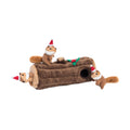 Zippy Paws | Holiday Burrow Yule Log with Chipmunks Dog Toy Set | Main Image