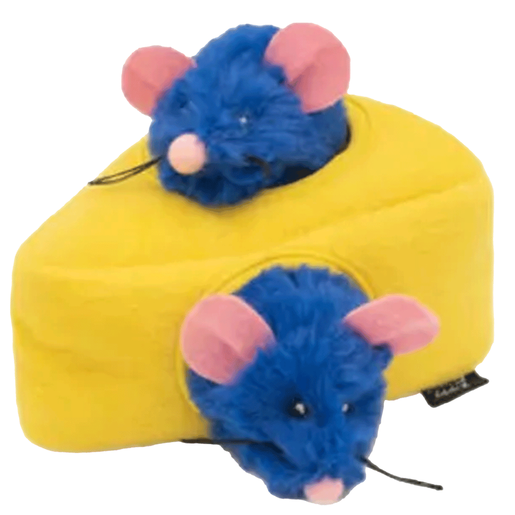 Zippy Claw Cheese Mice Burrow Cat Toy